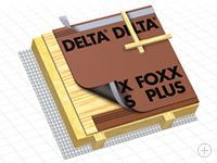 Теплоизоляция Delta Диффузионная мембрана FOXX для пологих скатов 75м2