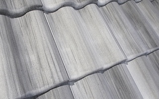 Натуральная цементно-песчаная черепица рядовая Antik серый 81, Старый камень Kriastak Baltic tile