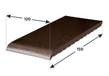 150*120*15 мм ОК15-02 коричневый глазурованный, Клинкерный подоконник, отлив - фасад дома klinker