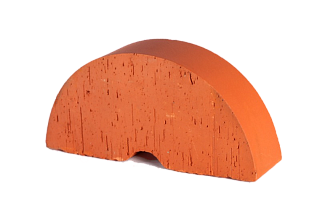 Кирпич фигурный полнотелый красный (радиальный) Lode JANKA F30 гладкий, 250*121*65 мм