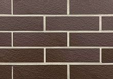 Амстердам-4 рельефная, коричневая клинкерная фасадная плитка под кирпич 245*65*7 мм, керамин