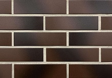 Амстердам Шейд коричнево-черная клинкерная фасадная плитка под кирпич 245*65*7 мм, керамин