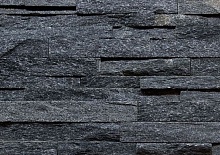 Фасадный облицовочный натуральный камень EcoStone (Экостоун) Shiny Black 42N
