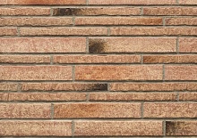  Клинкерная фасадная плитка облицовочная под кирпич Stroeher (Штроер) Zeitlos 357 backstein рельефная, 400*35*14 мм