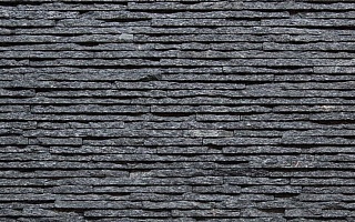 Фасадный облицовочный натуральный камень EcoStone (Экостоун) Shiny Black 42SQ